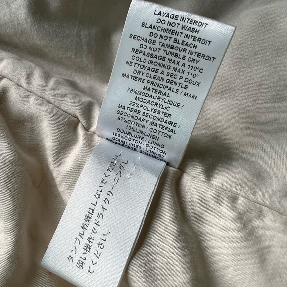 ❗️clearance❗️ See By Chloe - Faux Fur Puffed Jacket Cream Size 36 - Picture 9 of 10